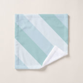 Moderne Elégant Pastel Bleu Modèle rayé (Gant de toilette)
