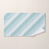Moderne Elégant Pastel Bleu Modèle rayé (Serviette à main)