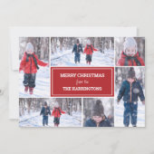 Moderne Elegant Photo Collage Kaart voor kerstmis (Voorkant)