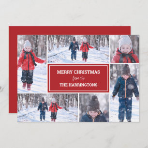 Moderne Elegant Photo Collage Kaart voor kerstmis