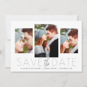 Moderne Elegant Photo Collage Save the Date Card (Voorkant)
