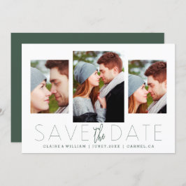 Moderne Elegant Photo Collage Save the Date Card