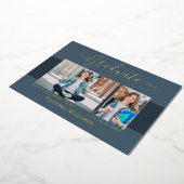 Moderne Elégant Photo Foil Faire-part de graduatio (Rotation)