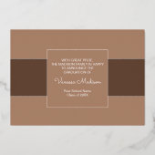 Moderne Elégant Photo Foil Faire-part de graduatio (Verso)