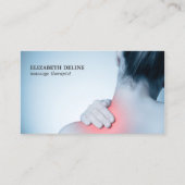 Moderne Elegant Photo Massage Therapist Visitekaartje (Voorkant)