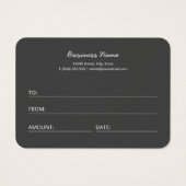 Moderne Elegant Pierre Gris Agate Certificat Cadea (Dos)