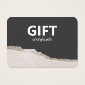 Moderne Elegant Pierre Gris Agate Certificat Cadea (Devant)