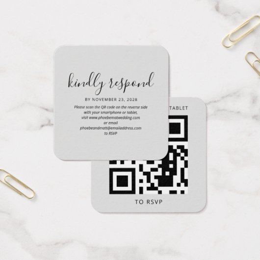 Moderne Elegant QR Code RSVP Mariage Website (Bureau)
