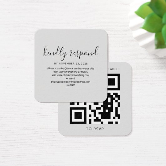 Moderne Elegant QR Code RSVP Mariage Website (Bureau)
