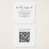 Moderne Elegant QR Code RSVP Mariage Website (Devant & derrière)