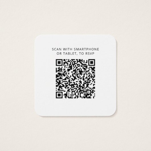 Moderne Elegant QR Code RSVP Mariage Website (Dos)