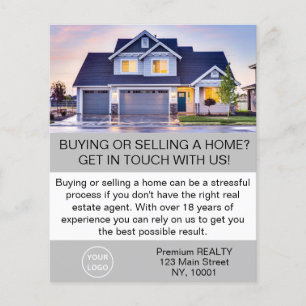 Moderne Elegant Realtor Agent Custom Flyer