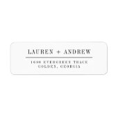Moderne Elegant Return Address Labels (Voorkant)