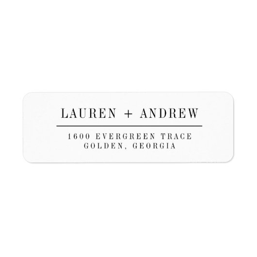 Moderne Elegant Return Address Labels (Voorkant)