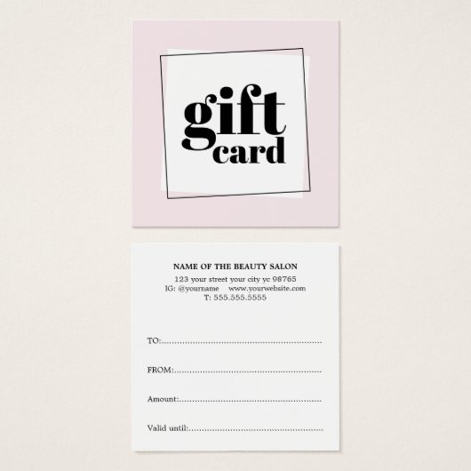 Moderne Elegant Rose Blanc Noir Beauté (Devant & derrière)