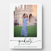 Moderne Elegant Script Afstuderen Foto Fotoplaat (voorkant)