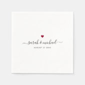 Moderne Elegant Script Calligraphy Wedding Servet (Voorkant)