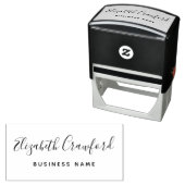 Moderne Elegant Script Custom Name and Business Zelfinktende Stempel (In situ)