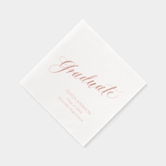 Moderne Élégant Script Diplômé Simple Graduation (Droite)