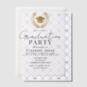 Moderne Elegant Script Graduation Party Vellum Uitnodigingen (Offset (Uitnodiging))