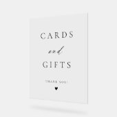 Moderne Elegant Script-Kaarten en -cadeaus Acryl Bord (Hoek)