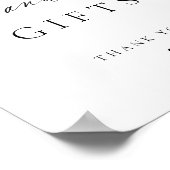 Moderne Elegant Script-Kaarten en -cadeaus Poster (Hoek)