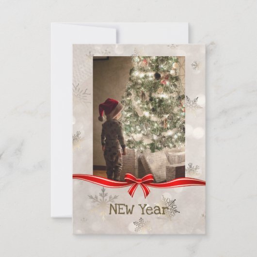 Moderne, elegant script kerstkaart (Voorkant)