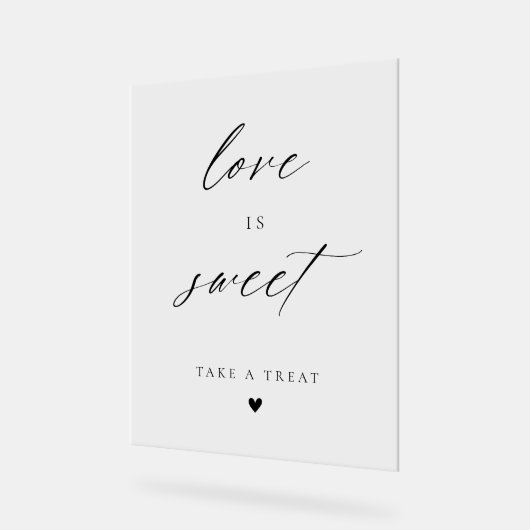 Moderne Élégant Script L'amour est des faveurs dou (Angle)