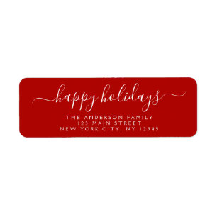 Moderne Elegant Script Typografie Prettige feestda Etiket