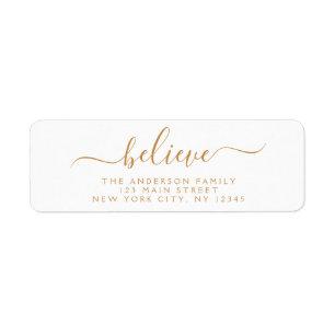 Moderne Elegant Script Typography geloven Etiket