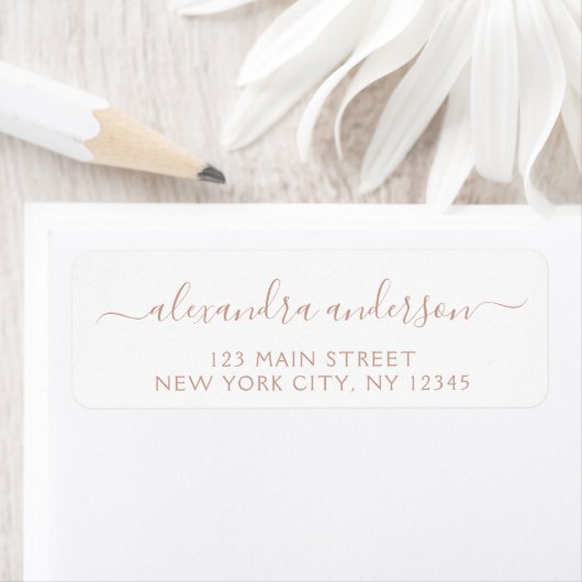 Moderne Elegant Script Typography Wedding Event Etiket (Insitu)