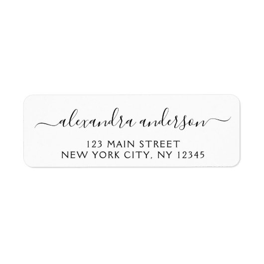 Moderne Elegant Script Typography Wedding Event Etiket (Voorkant)