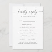 Moderne Elegant Script Wedding RSVP Invitation (Devant)