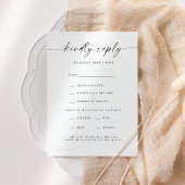 Moderne Elegant Script Wedding RSVP Invitation