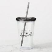 Moderne Elegant Signature Script Persoonlijke naam Acryl Drinkbeker (Achterkant)
