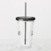 Moderne Elegant Signature Script Persoonlijke naam Acryl Drinkbeker (Rechts)
