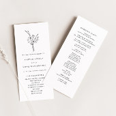 Moderne Élégant Simple Mariage Floral Programme