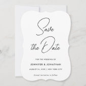 Moderne Élégant Simple Modèle Noir Et Blanc (Devant)