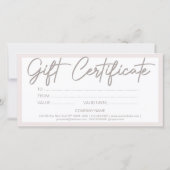 Moderne Elegant Small Business Cadeaubon (Achterkant)