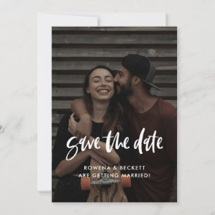 Moderne elegant terracotta foto save the date