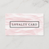 Moderne Elegant Texture Pink Grey Loyalty Kaart (Voorkant)