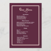 Moderne Elegant Typography Roos Gold Dinner Menu (Voorkant)