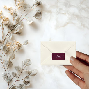 Moderne Elegant Typography Roos Gold Return Addres Etiket