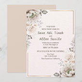 Moderne Elegant | Uitnodiging voor een bruiloft om (Voorkant / Achterkant)