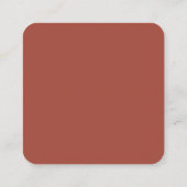 Moderne elegant verbrand baksteen QR code RSVP res Informatiekaartje (Achterkant)