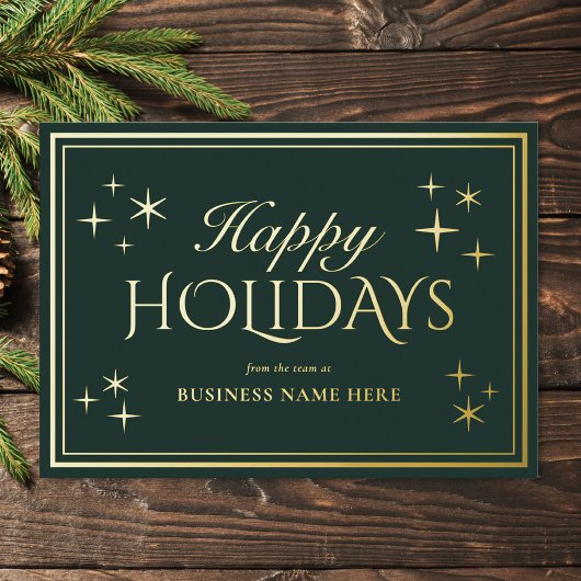 Moderne Élégant Vert Joyeux Vacances Affaires