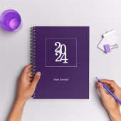 Moderne Élégant Violet Royal 2024 Simple