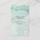 Moderne Elegant Waterverf Green Cupcake Care Bus Visitekaartje (Achterkant)