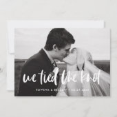 Moderne elegant We hebben de knoop doorgehakt. Aankondiging (Voorkant)