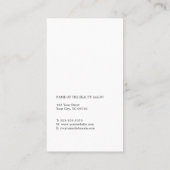 Moderne Elegant White Faux Gold Stripes Haarstylis Visitekaartje (Achterkant)